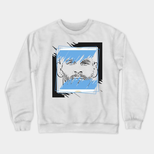 Argentina and messi 10 Crewneck Sweatshirt by Aloenalone